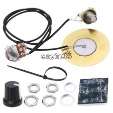 Piezo Contact Microphone Pickup Transducer for Violin Ukulele Guitar 1Pot 1 Jack