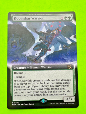 mtg best march of the machines cards MTG March of the Machine ( Doomskar Warrior ) Rare Extended Art
