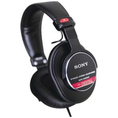SONY Monitor Head Phones MDR-CD900ST Audio Black Red Authentic