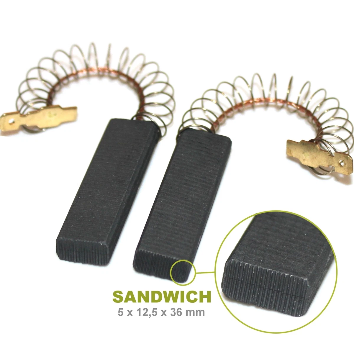 Set Di 2 Spazzole In Carbonio Ehuihuan L94MF7 Per Motore Lavatrice – Ricambio Perfetto 5x13,5x39,6 Mm