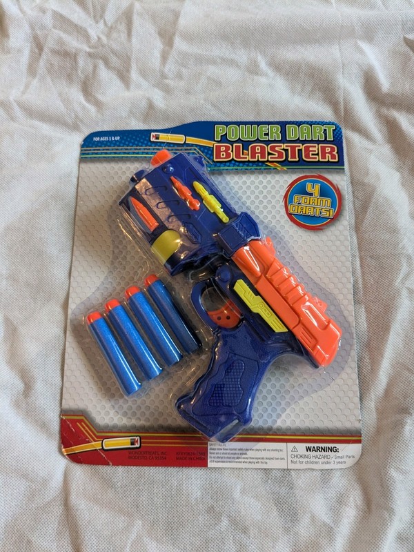 Power Dart Blaster 4 Foam Darts With Blaster New In Box Sealed Fast Shipping