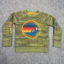 Aviator Nation Kids Green Camo Austin, TX Pullover Sweatshirt Youth Size 12