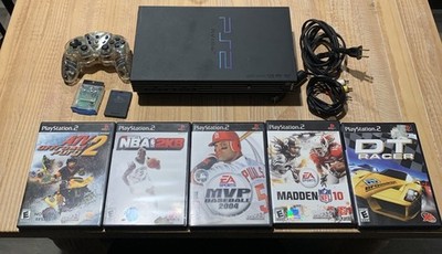 Sony PlayStation PS2 Console Bundle w/ Controller Memory Cards 6 Games