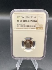 1997-W $10 PLATINUM EAGLE STATUE LIBERTY NGC PF69 1/10 Oz BROWN LABEL FIRST YEAR 2953.90 per troy oz