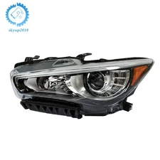 For Infiniti Q50 2014-2017 W/O AFS Chrome Left Side Headlights LED Type