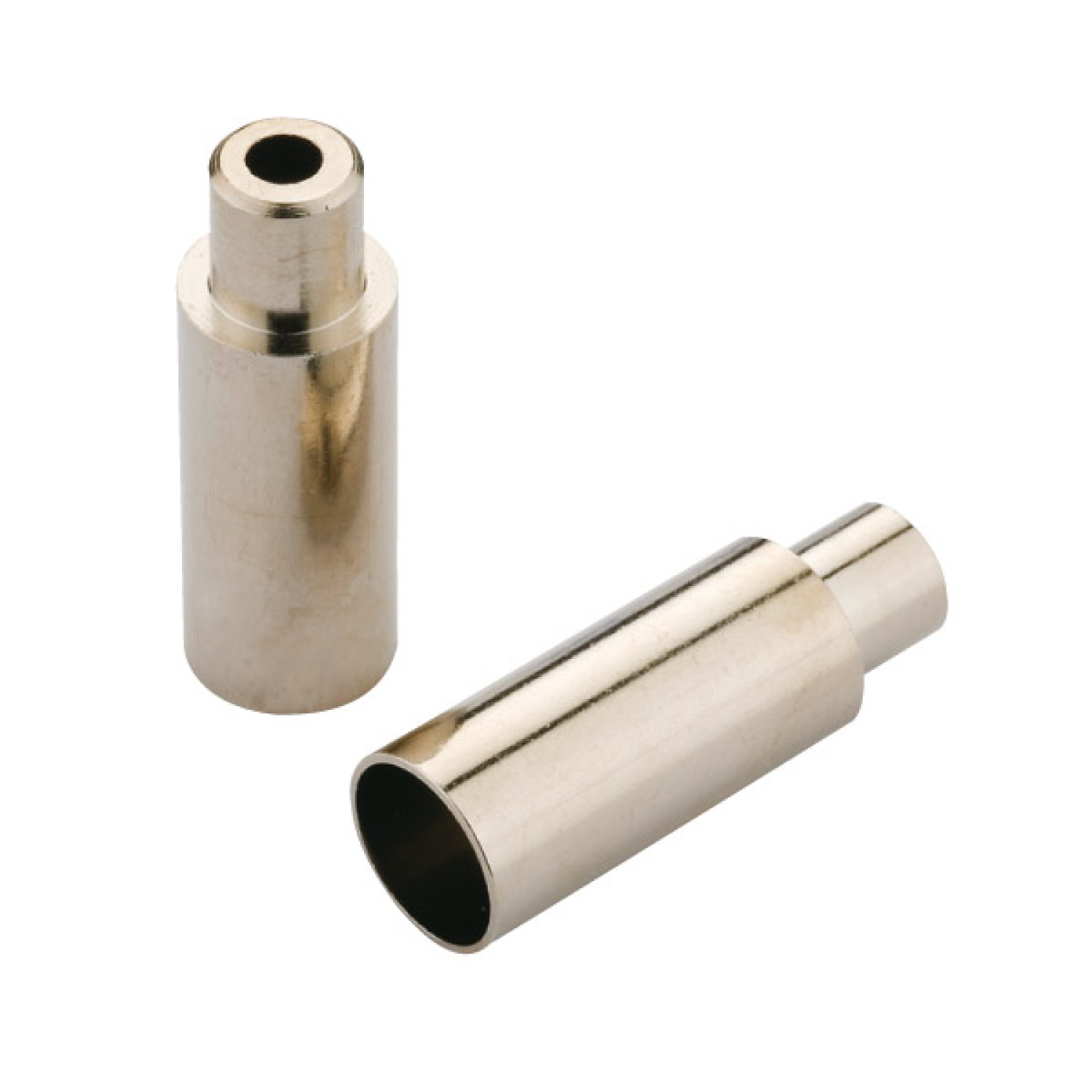 Embout de gaine frein 5mm laiton chromé ouvert pour arrêt de câble route 4mm