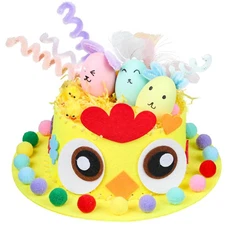 Easter Bonnet Kit for Kids, Easter Chick Bunny Egg DIY Art Craft Kits Make Yo...