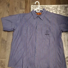 Red Kap Iron Horse Striped Motorcycle Mechanic Men's Shirt XXL