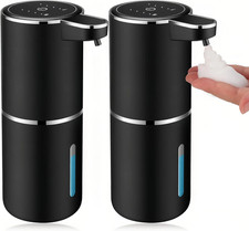 2Pack Automatic Soap Dispenser,Touchless Foaming Soap Dispenser USB Rechargeable