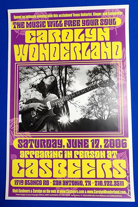 Blues Concert Poster Carolyn "Force of Nature" Wonderland 6/17/2006  11 x 17