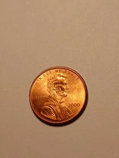 2000 P Wide AM Lincoln Cent FS-901 Error Variety Penny Maybe AU Condition 