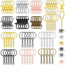 250 Pieces Jewelry Making Jump Rings and Lobster Claw Clasps Set with Swivel
