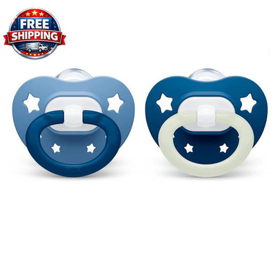 NUK Orthodontic Pacifiers, 6-18 Months, 2 Count (Pack of 1)