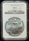 NGC MS69 2002 American Silver Eagle One Dollar Silver Coin -176