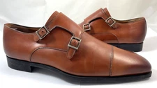 Magnanni Neiman Marcus Size 9 Double Monk Strap Leather Oxford Shoes 17602 $365