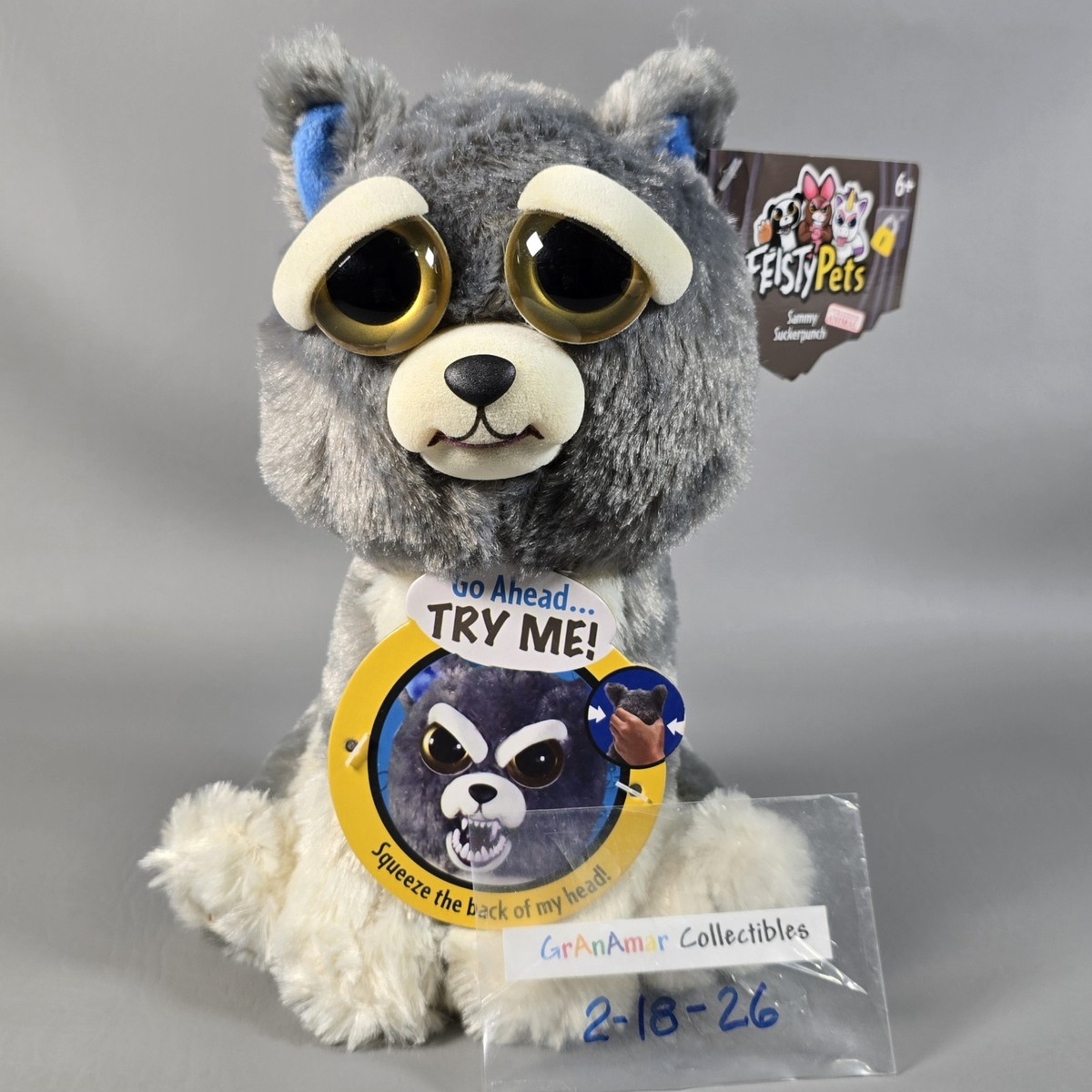 Feisty Pets SAMMY SUCKERPUNCH Husky Plush Dog 8.5 Inch | eBay