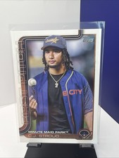 C.J. STROUD 2025 Topps Series 1 SP First Pitch Insert Astros Minute Maid Park