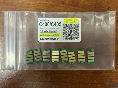 8 Toner Chips for Xerox VersaLink C400, C405 Printer Refill - (EXTRA High)