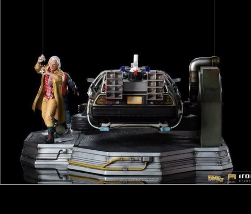 Iron Studios DeLorean Deluxe Full Set 1/10 Back To The Future 2, Hot Toys - Foto 3 di 18