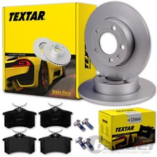 Produktbild - TEXTAR BREMSSCHEIBEN 253mm + BELÄGE HINTEN für VW GOLF 5 6 AUDI A3 LEON OCTAVIA