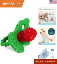 RaZberry Silicone Teether Pacifier   Teething Relief for Infants, Food-Grade,...