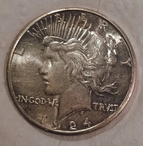 1924 S Peace Dollar Unc Details Wiped Strong Strike Nice Luster