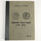 Near Complete 1916-1945 Mercury Dime Album w/ 78 Coins