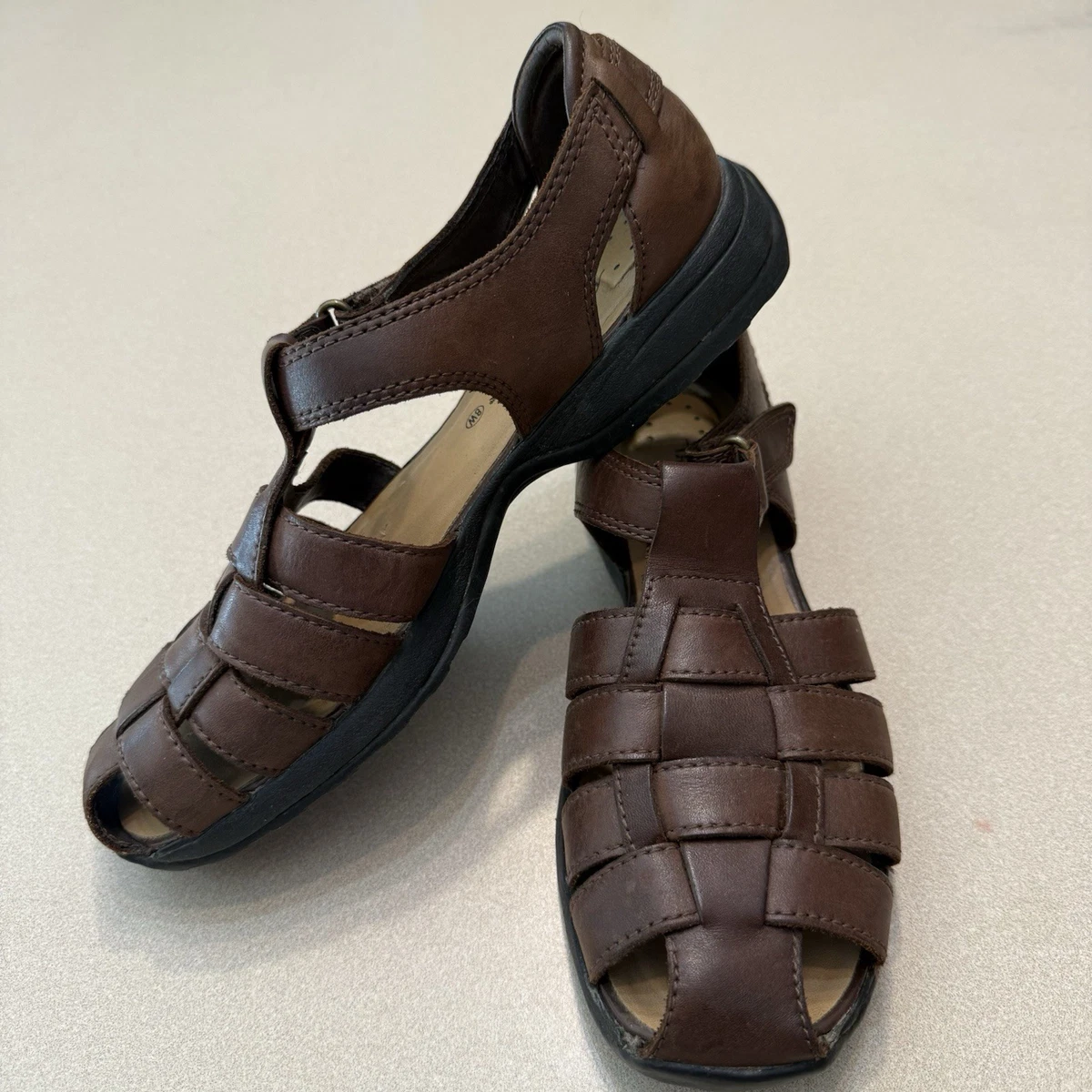 Vintage 90s Thom Mcan Brown Leather Fisherman Sandals ? Men main image 3