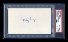WALLY BERGER SIGNED MINT INDEX CARD PSA/DNA AUTOGRAPHED HR CHAMP CINCINNATI REDS