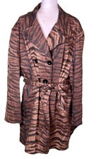 Women s Tiger Print Belted Trench Coat Mob Wi...