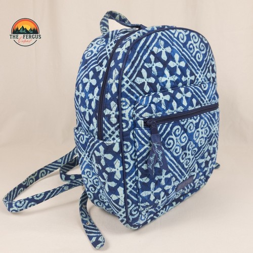 VERA BRADLEY Campus Tech Mochila Cartera de Trabajo Universitario AZULEJOS CUBANOS Azul - Imagen 1 de 18
