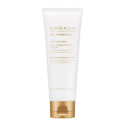 8809581458550 Missha Super Aqua Cell Renew Snail Cleansing Foam pianka myjąca z 