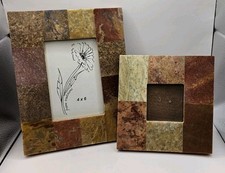 Set of 2 Marble Picture Frames--Made in India
