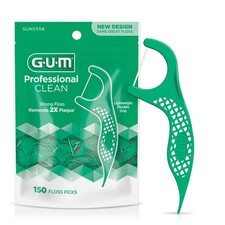 Gum Professional Floss Picks 150 Count Mint Flavored Easy Grip Dental Cleaners