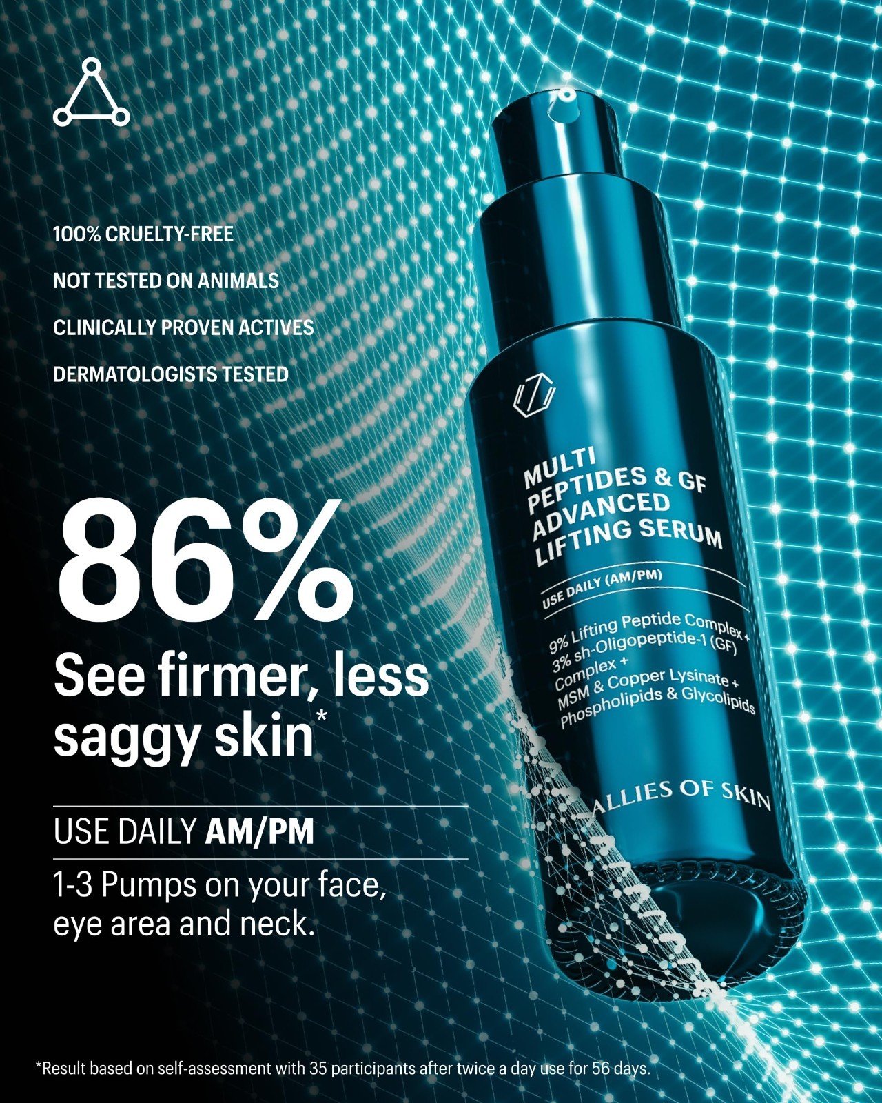 Allies of skin Multi Peptides and Growth Factor Advanced Lifting Serum 1oz NIB