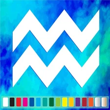 AQUARIUS Symbol cut vinyl decal #1 car truck window Astrology stickers