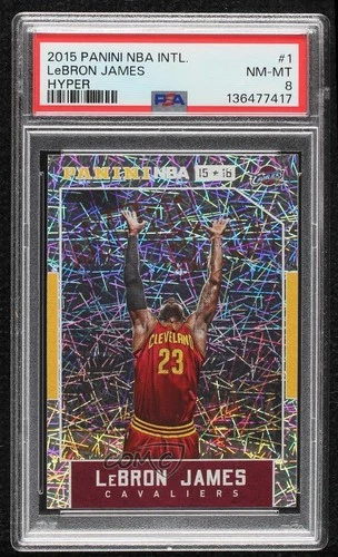 2015-16 Panini NBA (International) Code Cards Hyper LeBron James #1 PSA 8