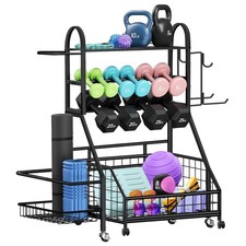 Dumbbell Rack, 400LBS Weight Rack for Dumbbells Kettlebells, Adjustable Home ...