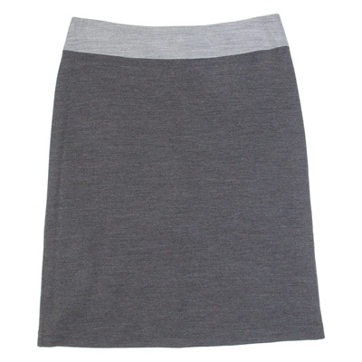 LAURA ASHLEY Damen Gerade Rock Grau Knielang UK 12