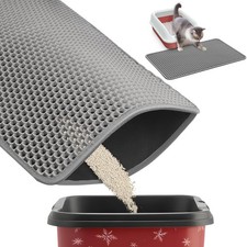 27" x 19" Cat Litter Mat - Ultra-Large Litter Box Mat with Double Layers, Uri...