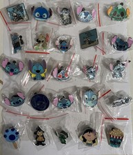 Stitch Disney Pin Lot of 25. W/ STITCH  LANYARD US SELLER