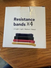 Resistance Bands Set of 4  Heavy Duty Exercise Pull up Assist Fitness Workout