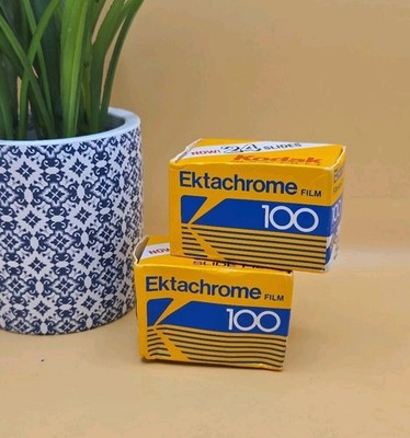 2 Kodak Ektachrome 100 Daylight Color Slide Film 24 Exp. Expired Unopened
