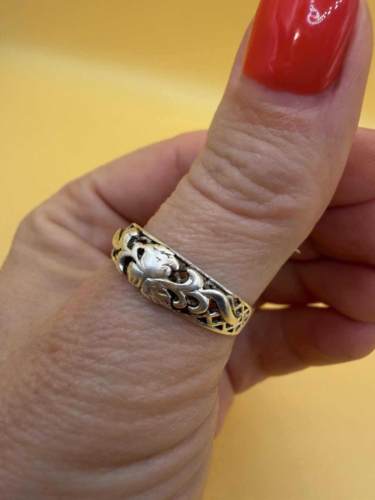 Uk size S1/2 Soviet sterling silver ring #35 image 2