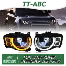 TT-ABC For Land Rover Defender 2020-2025 LED DRL Headlights Clear Len Headlamps