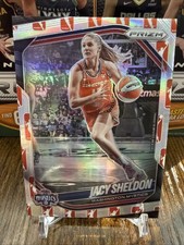 2025 Panini Prizm WNBA #113 Jacy Sheldon Logo Refractor SP Mystics