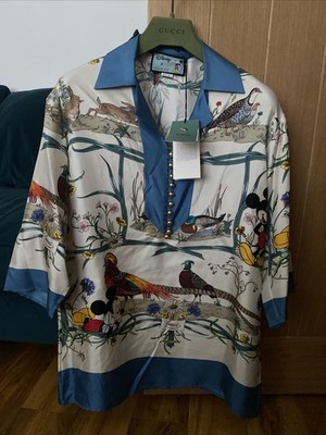 Gucci Silk Disney Blouse Eu 40 Uk 10-12