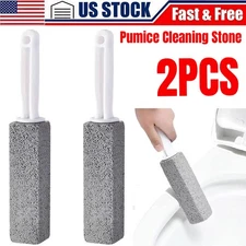 Pumice Cleaning Stone with Handle Toilet Bowl Cleaner Hard Water Ring Remove...