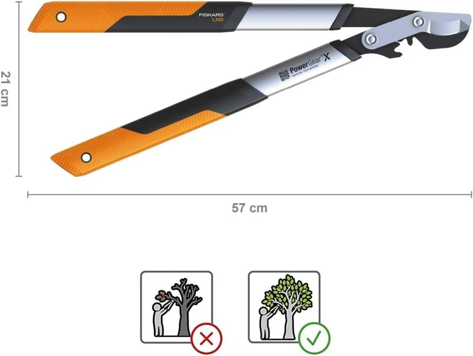 FISKARS Astschere Getriebeastschere LX92 PowerGear X Bypass - Bild 2 von 4