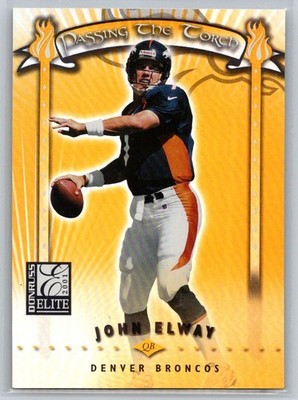 2001 Donruss Elite Passing the Torch #PT-1 John Elway /1000